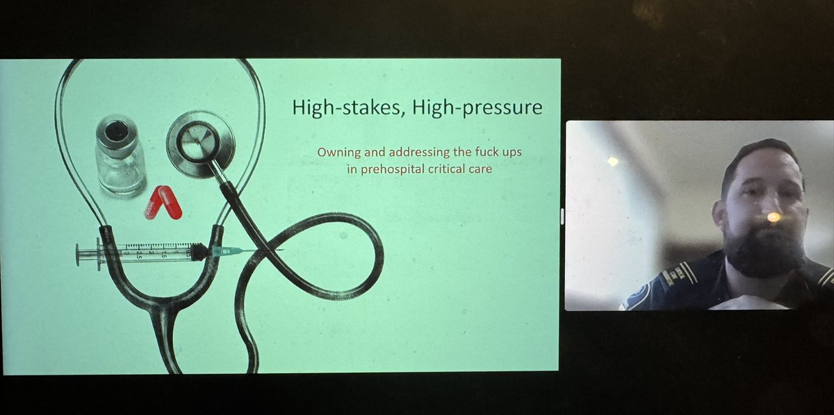 I told him not to use bad language…🤣🤣 in true Kiwi style <a href="/AaronTuNZ/">Aaron Turner</a> discusses error and risk in critical care. An incredibly important topic. <a href="/theiccpg/">International Critical Care Paramedic Group</a> <a href="/StJohnNZ/">Hato Hone St John</a>