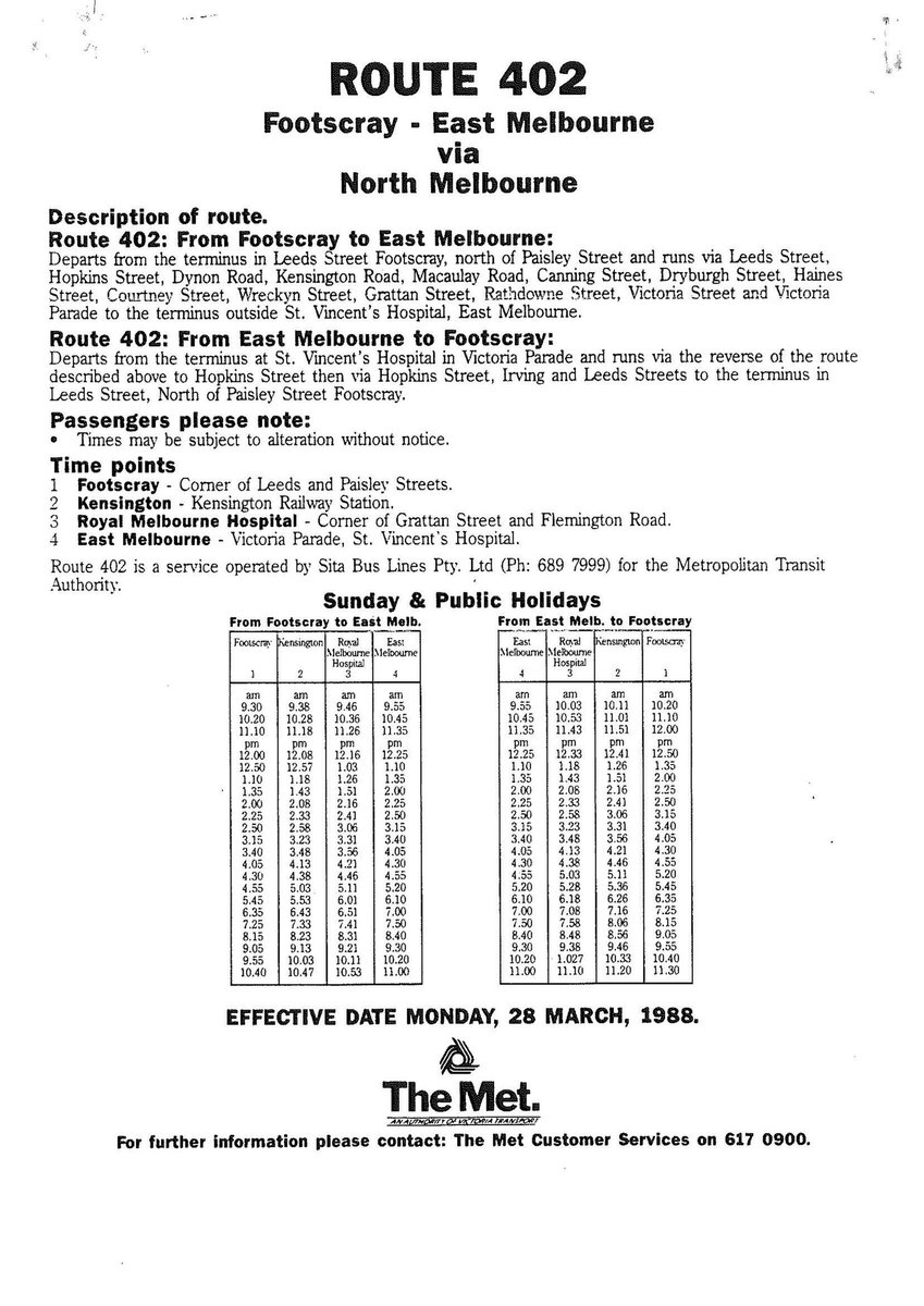 craig_halsall's tweet image. 1988 &amp;amp; 1991 timetables for #402bus for comparison, from the #BCSV archives

After 11pm finishes wound back to about 7:30pm 😬😒