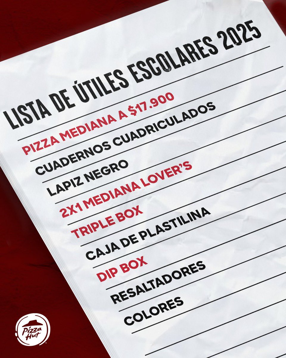 ¡Abrimos hilo de #ListasDeÚtiles más random del colegio!

Comenzamos nosotros:
