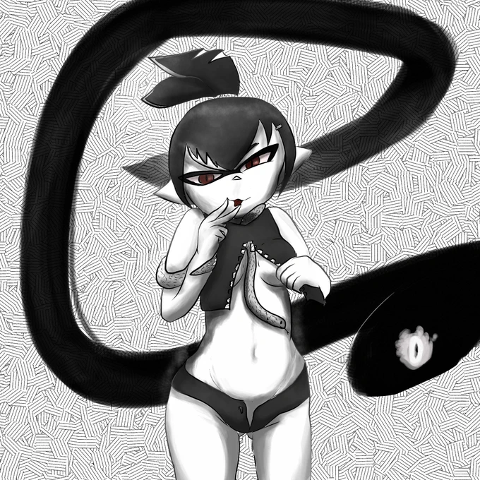#今月描いた絵を晒そう
正月深夜に即興で描いたものと+α
リアルが忙しい中の気力で一時間半くらいで仕上げた。 