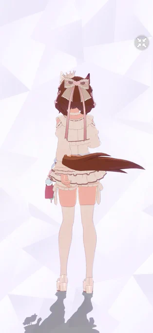 全方位ふわふわ可愛いショートパンツのリボンがロップイヤーっぽくて可愛いお髪のサイドがハートに結ってあるのも可愛い