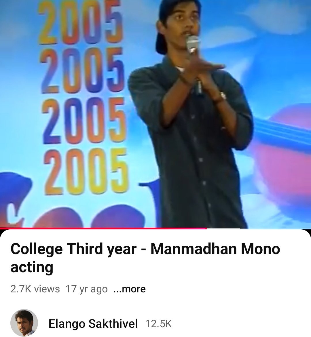 EkalaivanElango's tweet photo. #PorkandaSingam
In 2005, I was studying 3rd year and I tried @SilambarasanTR_ acting for my college stage performance though I can perform the Manmadhan original dialogues I have modified with my own version 6 min mono acting suitable for college students. Response was phenomenal and applause was earth shattering. https://t.co/JapEIJMEsz