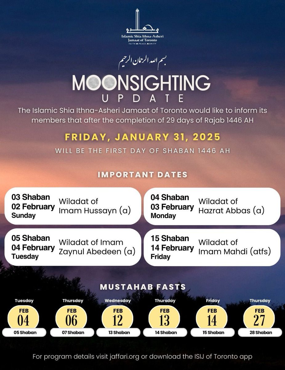Islamic Shia Ithna Asheri Jamaat of Toronto (@isijoftoronto) on Twitter photo 