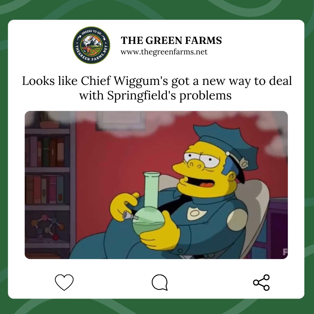 the_green_farms's tweet image. Chief Wiggum really said, 'Why stress when you can bless?' 💨✨
#thegreenfarms #canadawideshipping #BCfarms #weedlovers #cannabisclub #cannabisindustry #cannabiscommunity #cannabisculture #weed #weedmob #420friendly #stonerfam #420fam #ouieed #Mmemberville #weed #cannabis
