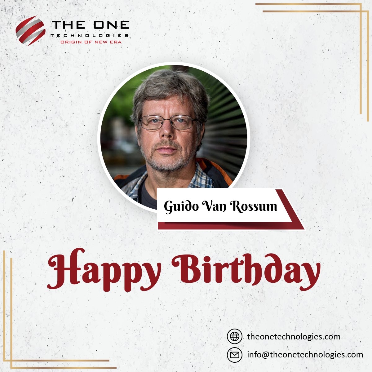 TheOne_Tech's tweet image. 🐍🎂 Happy Birthday, Guido van Rossum! 🎂🐍
🎉 The creator of Python, a language that makes coding simple and powerful!

🚀 Thank you for making programming better!

#GuidoVanRossum #Python #HappyBirthdayGuido #Coding #TechInnovation #TheOneTechnologies