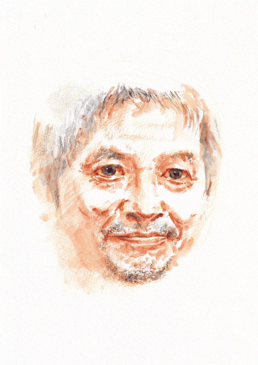 cugiutti's tweet photo. #朝ドラおむすび なべさん役の緒形直人さんを描きました🎨
ナベべ最高や😭

#似顔絵 #水彩画 #絵 #絵描き #おむすび #おむすび絵 #朝ドラ #緒形直人 https://t.co/NbBMyYfUil