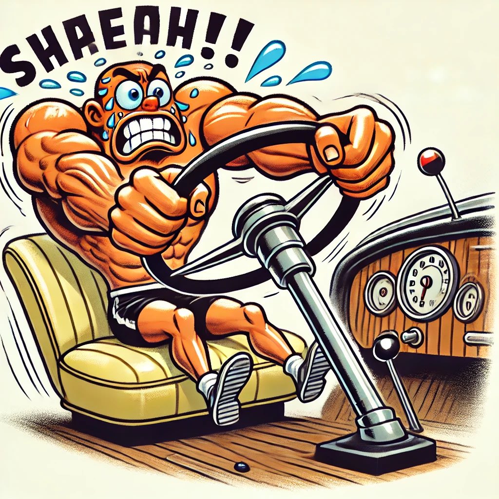 gordonjburgess's tweet photo. If you ever drove a car without any power steering, you can literally fight anybody and win. https://t.co/lzbbrhoTXx