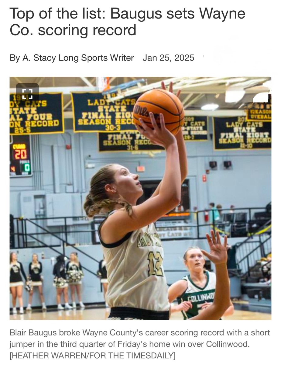 Blessed to become the 
All-Time Leading Scorer at WCHS
