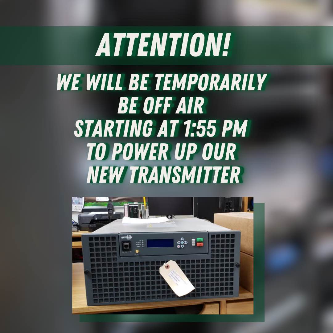 WMUL_Sports's tweet photo. TOMORROW!
Join us on the third floor of the Science Building at 2pm as we turn on our new transmitter! Someone very special might be there too 💚🦬
@WMUL_Radio #MarshallUniversity #studentradio #MarshallSOJMC https://t.co/tQSlZj5G0n