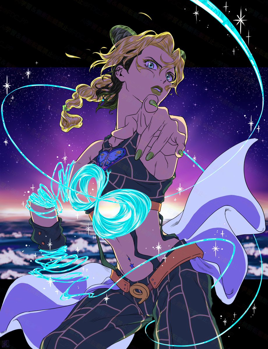FDC_pp's tweet photo. 星の光を見ていたい
 #jjba https://t.co/oqNGJUb75A