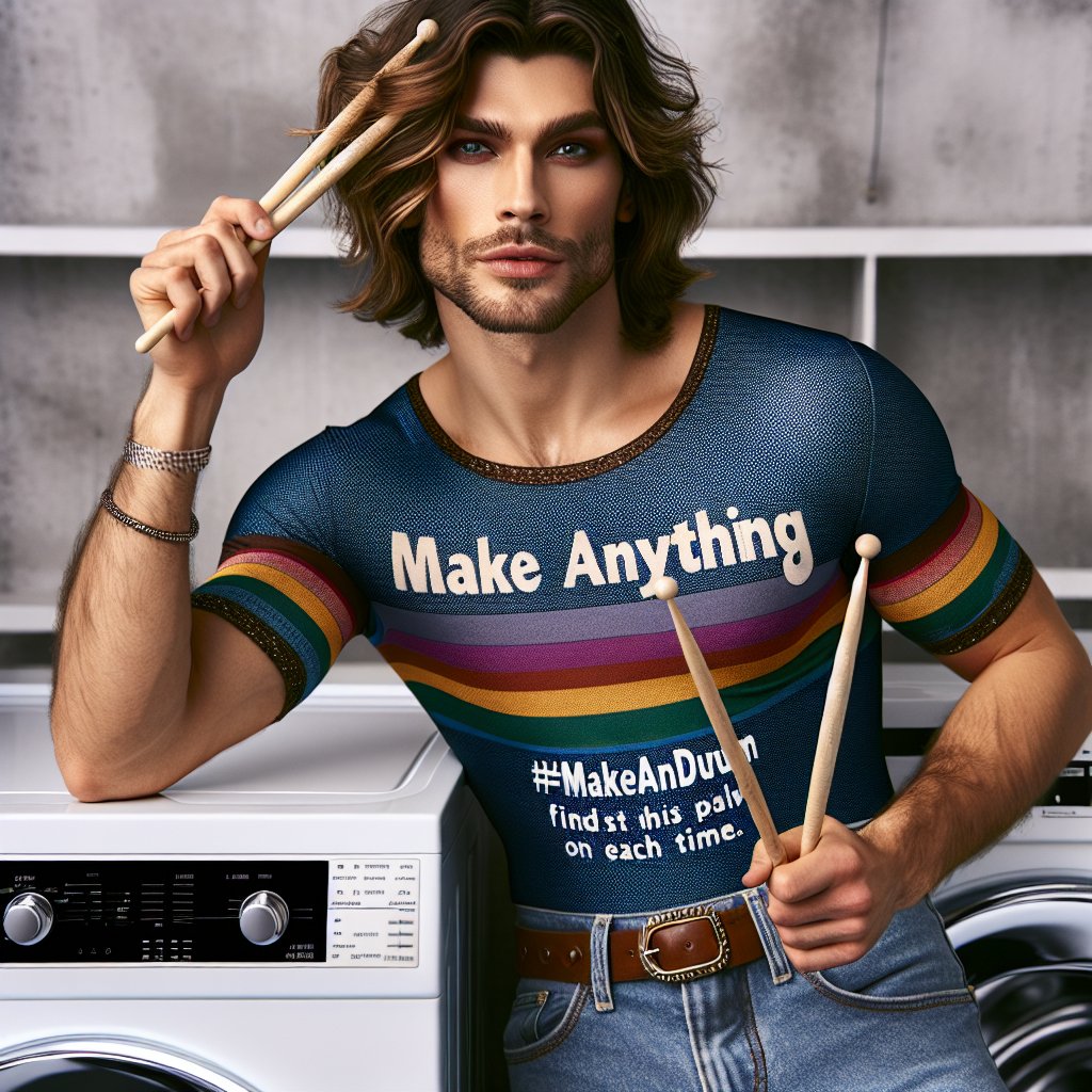 wearethefikas's tweet image. Check out our smashing drummer, Oliver, stayin&apos; groovy with his Washing Machine Drum set! 🥁 Who needs a conventional kit when you could have this, eh? Drop a comment, tell us what you&apos;d use as a drum. #THEFIKAS #WasherBeats #ThrowbackThreads