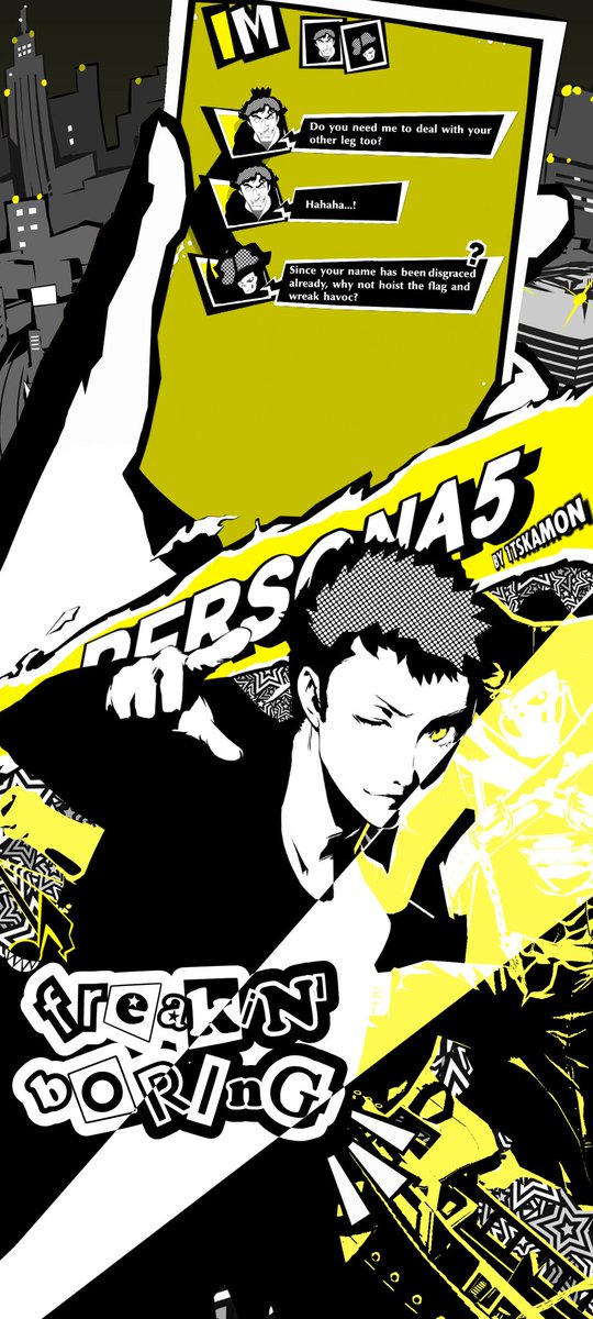 1tsKamon's tweet photo. Persona 5 themed wallpaper (Ryuji ver.) by me https://t.co/xOXkUUtB9U