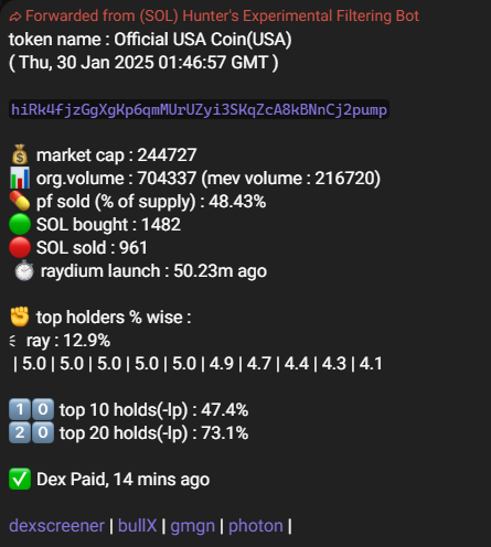 thehunterbaker's tweet photo. last 24h, 1 in 2 bot triggers did a 2x to 113x !

$usa $collat $lux #bangchain $aesop $venmo #spectiv  #User79089 #robotcyb $muskit $icm $ipo #custify $time #nikita $ufc $cobble $lev #buttcoin #bonecoin 

bot updates : https://t.co/EAEvgXXsRK

not financial advice https://t.co/uTsbt4spxH
