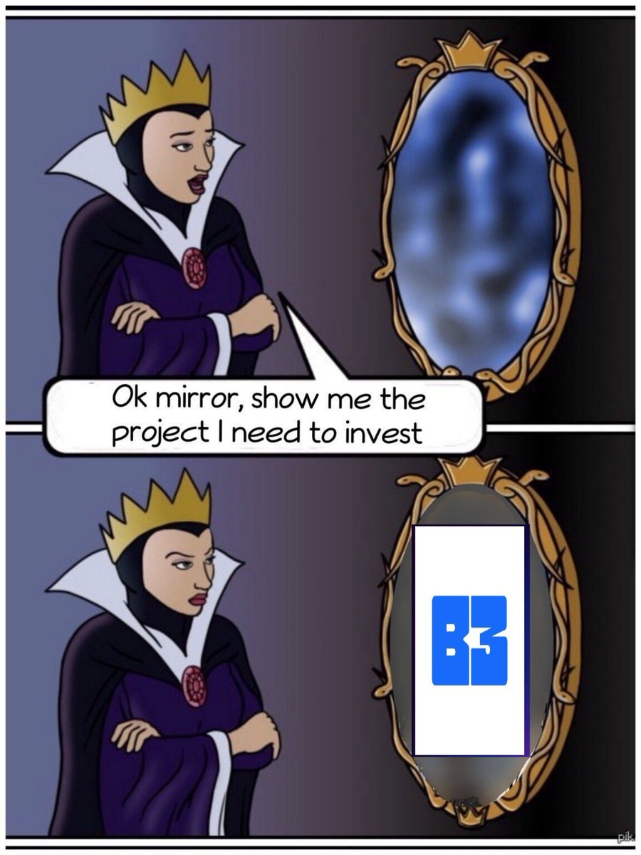 Harry00202's tweet photo. Even the magical mirror knows what's best for the witch😁😁
@b3dotfun @bsmntdotfun https://t.co/ncG37EP37g