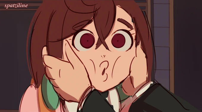 Okarun loves Momo's squishy face too #Dandadan #momokarun 