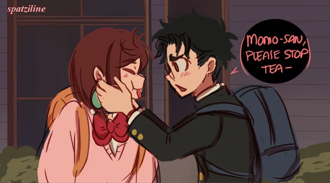 Okarun loves Momo's squishy face too #Dandadan #momokarun 