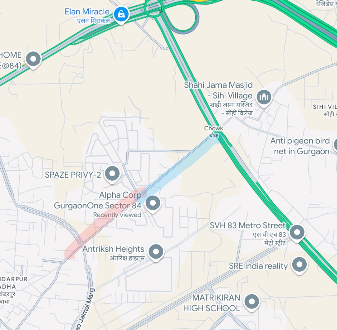 paritosh_modi's tweet photo. Big thank you to @DC_Gurugram and @MCManesar for the repair and sewage pipe laying work on Sihi-Sikandarpur Badha road. We had smooth morning traffic today. Appreciate the planning and execution for such extensive work on the only accessible road to 6 large societies along it! https://t.co/6kY87RRJP4