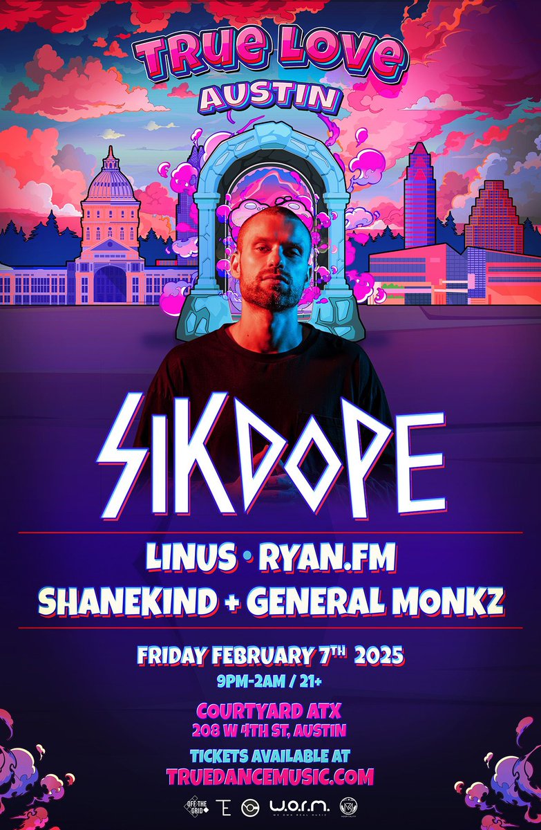 Austin, Texas on Feb 7! This'll be my debut show in Austin, gonna be playing a ton of unreleased music so get your tix here:
posh.vip/e/true-love-au…