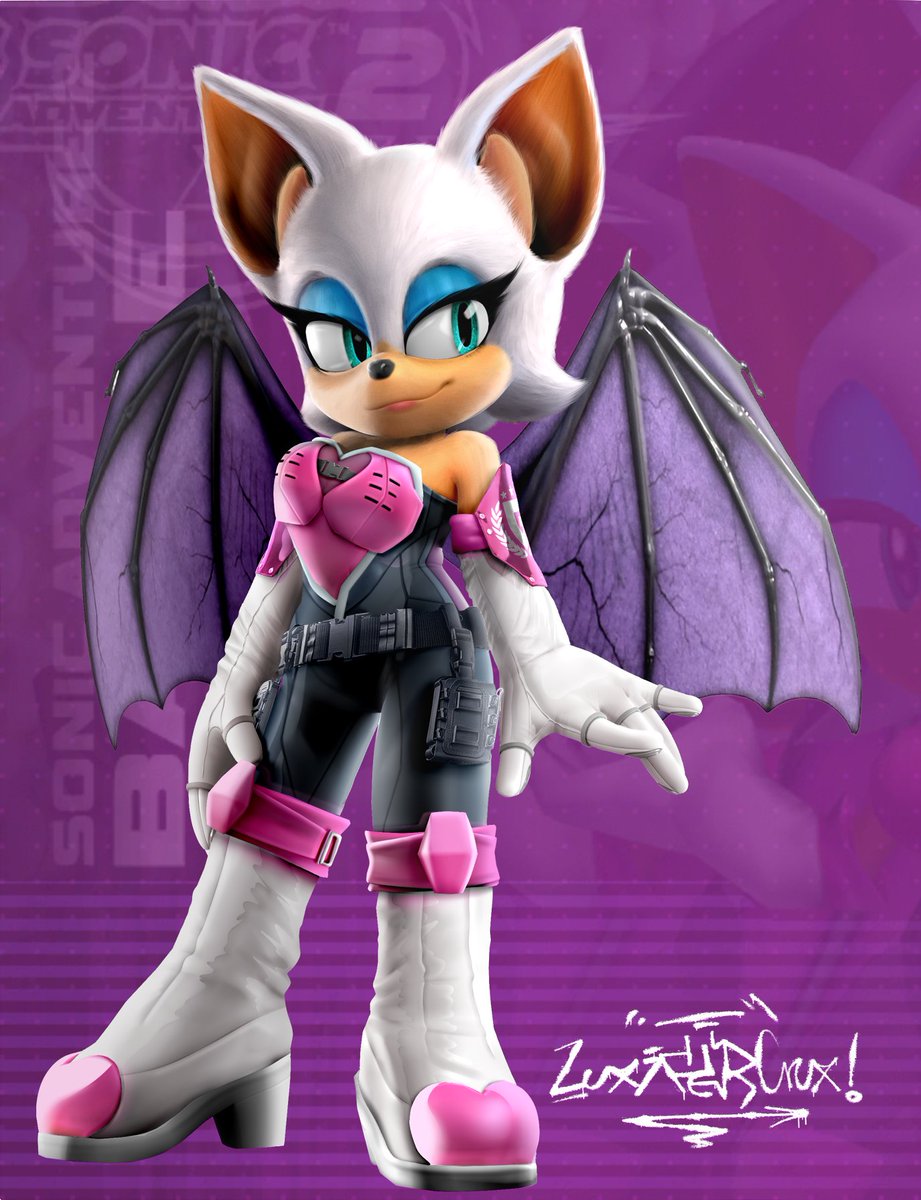 LuxiferCrux's tweet photo. World's best jewel thief, Rouge the bat in the Sonic movie style!!! #sonicmovie3 #redesign #sega #fanart #drawing #sonicfanart #art #sketch #sonicart #archiesonic #paramount #sonicartist #SonicAdventure2 #characterdesign #rouge #rougethebat https://t.co/9I35TW6NAG