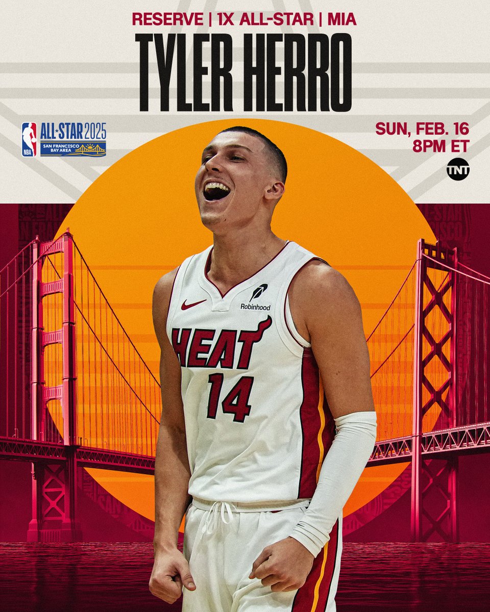 NBAAllStar's tweet photo. Making his 1st #NBAAllStar appearance... Tyler Herro of the @MiamiHEAT. 

Drafted as the 13th pick in 2019 out of Kentucky, @raf_tyler is averaging 24.1 PPG, 5.6 RPG and 5.4 APG for the Heat this season. https://t.co/yKA6N4Lp9Q