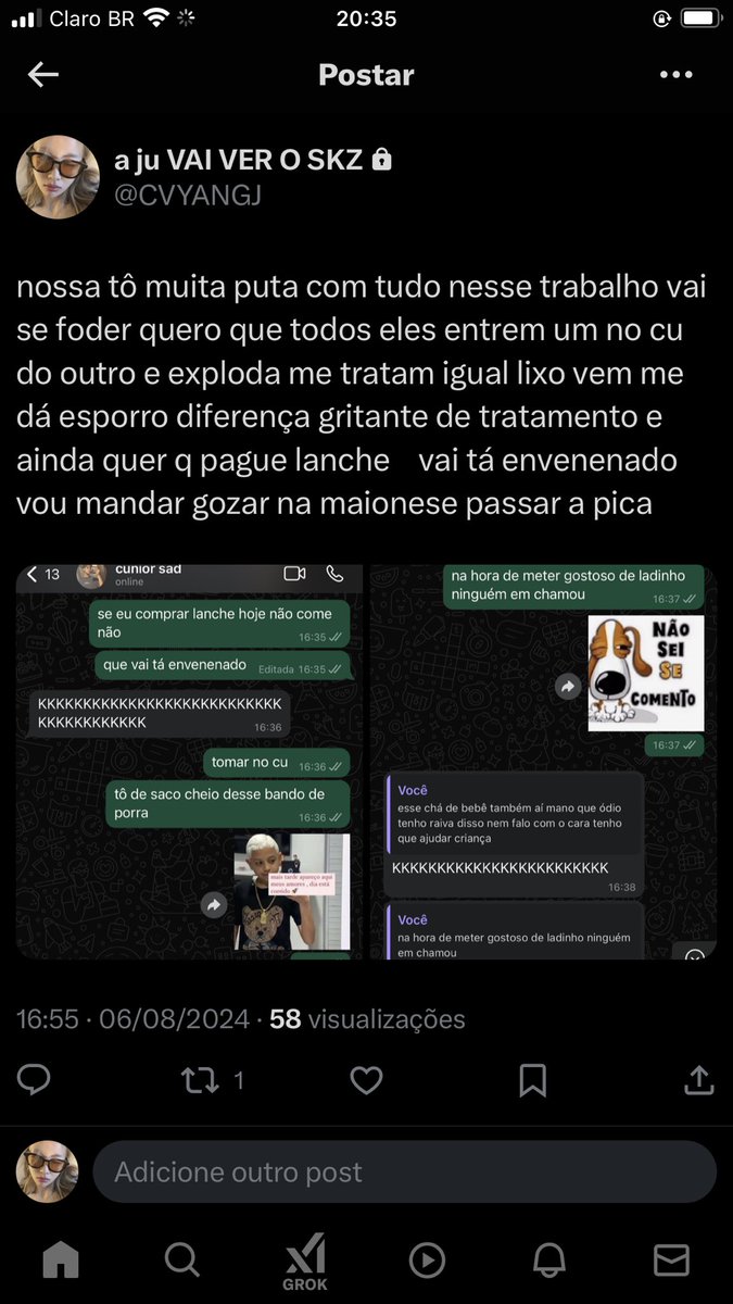 CVYANGJ's tweet photo. de vez em quando yasmin faz au inspirada em mim e nem percebe mds muito minha best mesmo https://t.co/e0dwk9sU0J