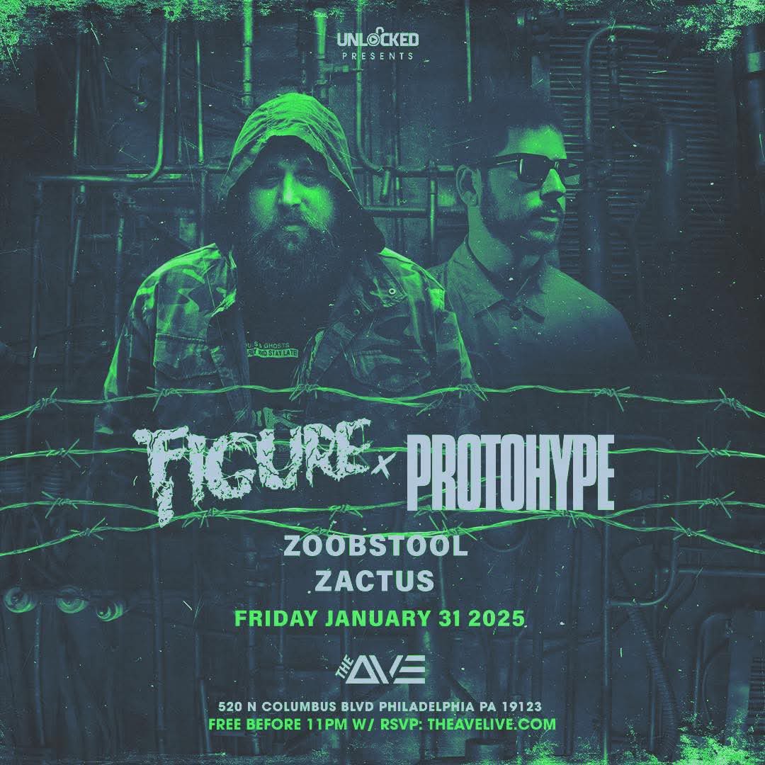 .<a href="/ImFigure/">FIGURE</a> x <a href="/Protohype/">PROTOHYPE</a> ARE BRINGING THE HEAVY BASS TO <a href="/TheAvePHL/">The Ave Live</a> 
 TOMORROW NIGHT ALONG WITH <a href="/zoobstool/">ZOOBSTOOL</a> &amp; <a href="/_zactus_/">ZACTUS</a> 

FREE ENTRY B4 11PM WITH RSVP 

CLICK HERE TO RSVP YOUR FREE ENTRY OR TABLE RESERVATIONS:
tixr.com/groups/unlocke…

18+ TO ENTER!!!