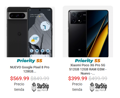 StarShip_SV's tweet photo. ¡Últimas unidades en existencia y al mejor precio! 

Xiaomi Poco X6 Pro por $ 399.99
Google Pixel 8 Pro por $ 569.99

Incluye entrega a domicilio a cualquier parte de El Salvador en 24 horas.

Puedes comprarlos directamente en nuestra tienda aquí:
https://t.co/4S1vJItLBm https://t.co/OEaYc5vFfp