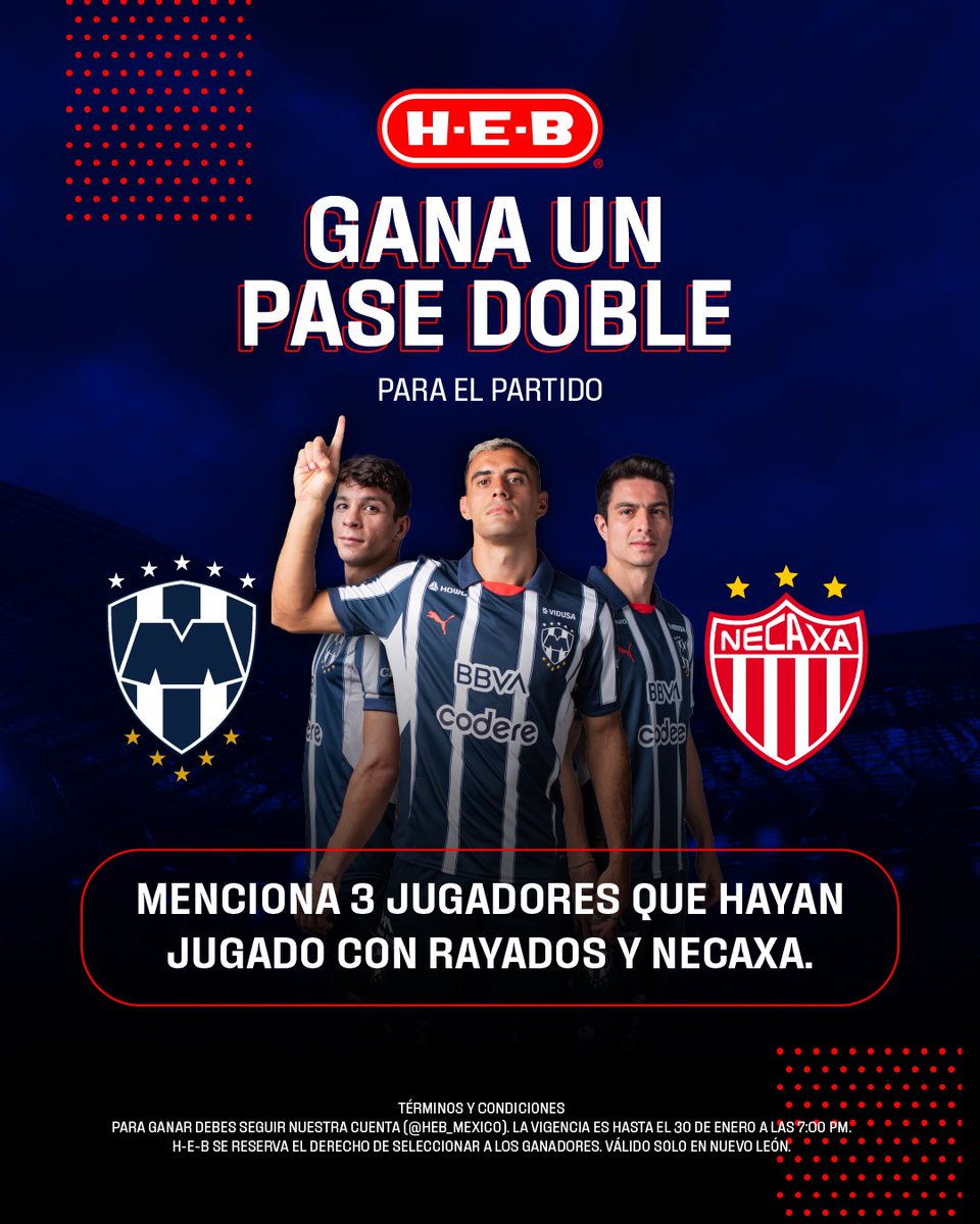HEB_mexico's tweet photo. El sábado nos vamos al Estadio BBVA a ver a los @Rayados 💙🤍
¿Quién se apunta? Respondan para ver a quién me voy a llevar 👀. https://t.co/2peJF1sNGS