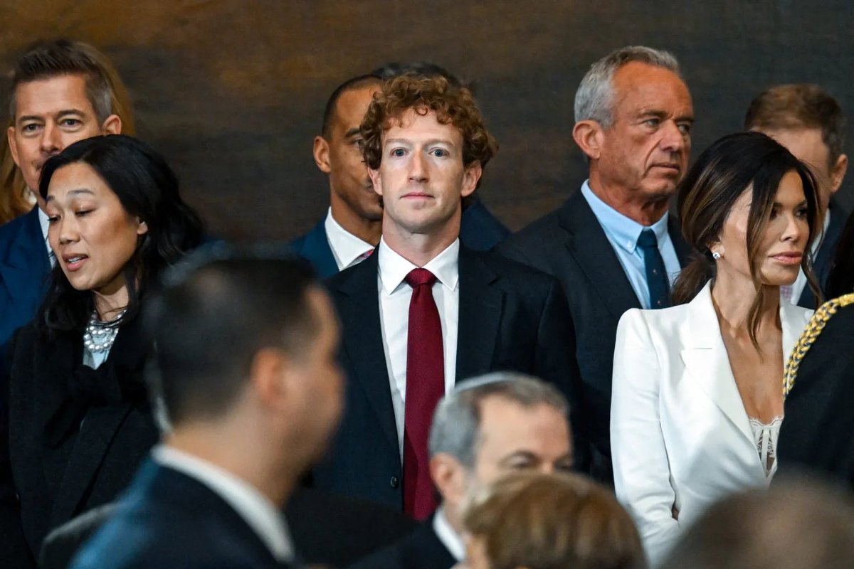 MarioNawfal's tweet photo. 🇺🇸 ZUCK'S NEW ERA: META BOSS DOUBLES DOWN ON TRUMP ALLIANCE

Meta CEO defended his dramatic policy shifts in a company-wide meeting, signaling a major realignment with the new administration.

Zuckerberg: 

"We now have an opportunity to have a productive partnership with the U.S. government"

The changes roll deep: looser speech rules, ended fact-checking, and scrapped diversity programs. 

Meanwhile, employee dissent gets squeezed - no more voted questions or chat rooms during meetings.

The warning to staff was clear: leak to media and you're fired. 

Welcome to Meta 2025.

Source: New York Times