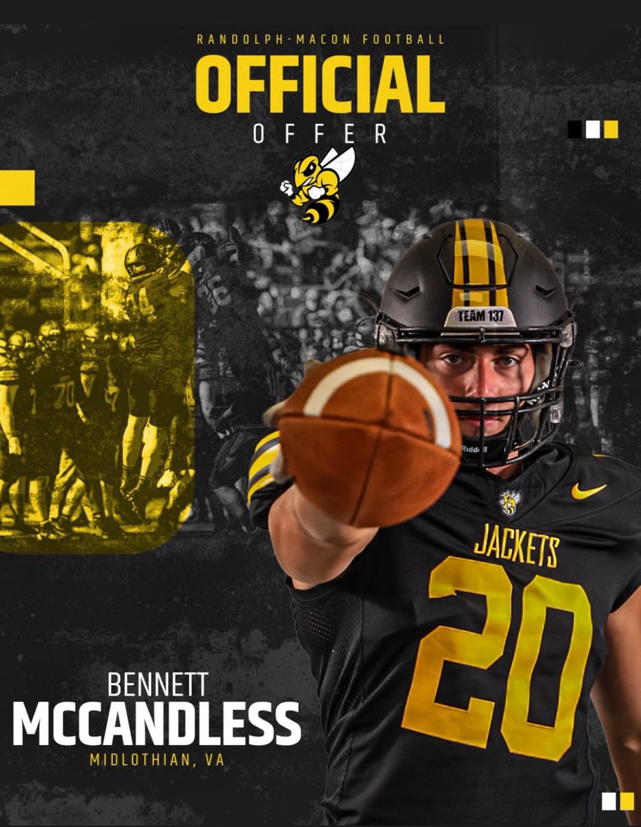 MidloFBRecruit's tweet photo. Congrats to Bennett McCandless, Midlothian High School 1st Team All-Region LB on his official offer! https://t.co/Uq0cQCEt7A