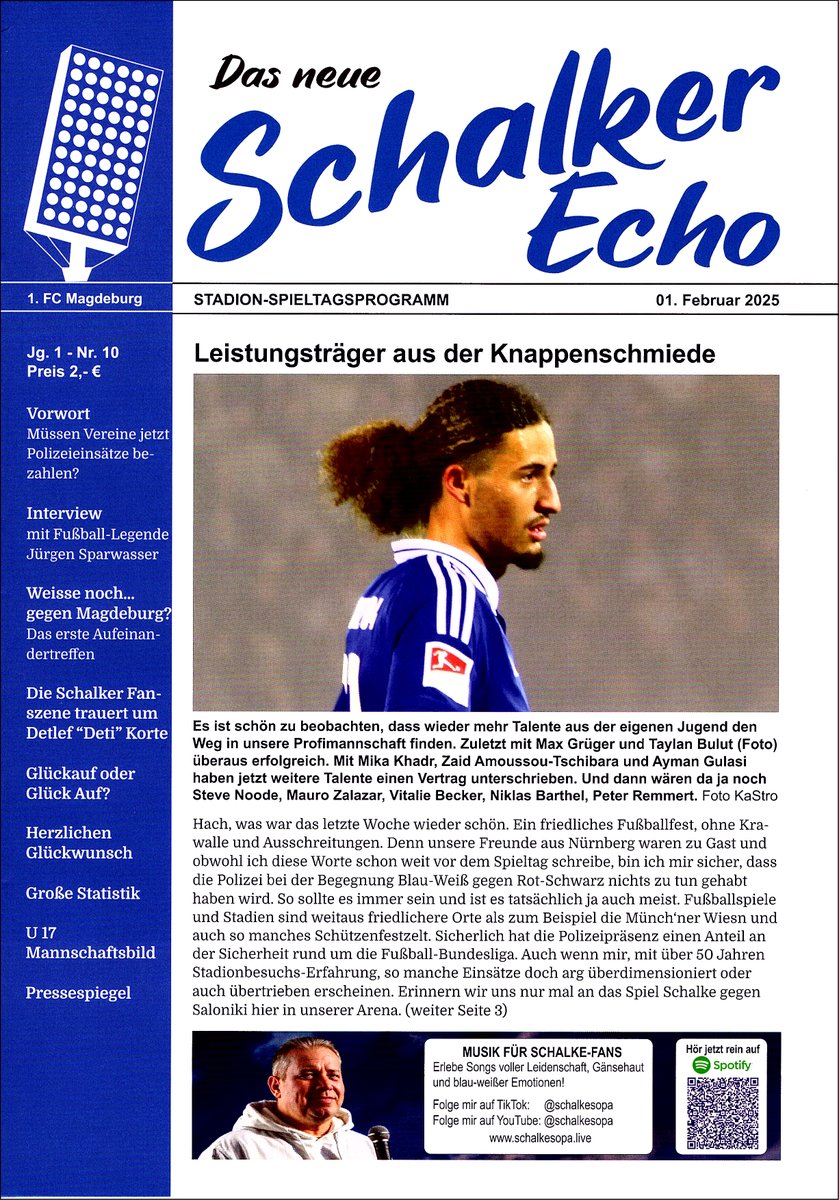 fussballarchiv1's tweet image. Für alle Programmsammler die am Samstag nicht zum Spiel @s04 - 1. FC Magdeburg &quot;Auf Schalke&quot; sein können, besteht die Möglichkeit &quot;Das neue Schalker Echo&quot; online zu bestellen. #S04FCM #programmheft #2bundesliga schalker-echo.de/shop/heft-10--…