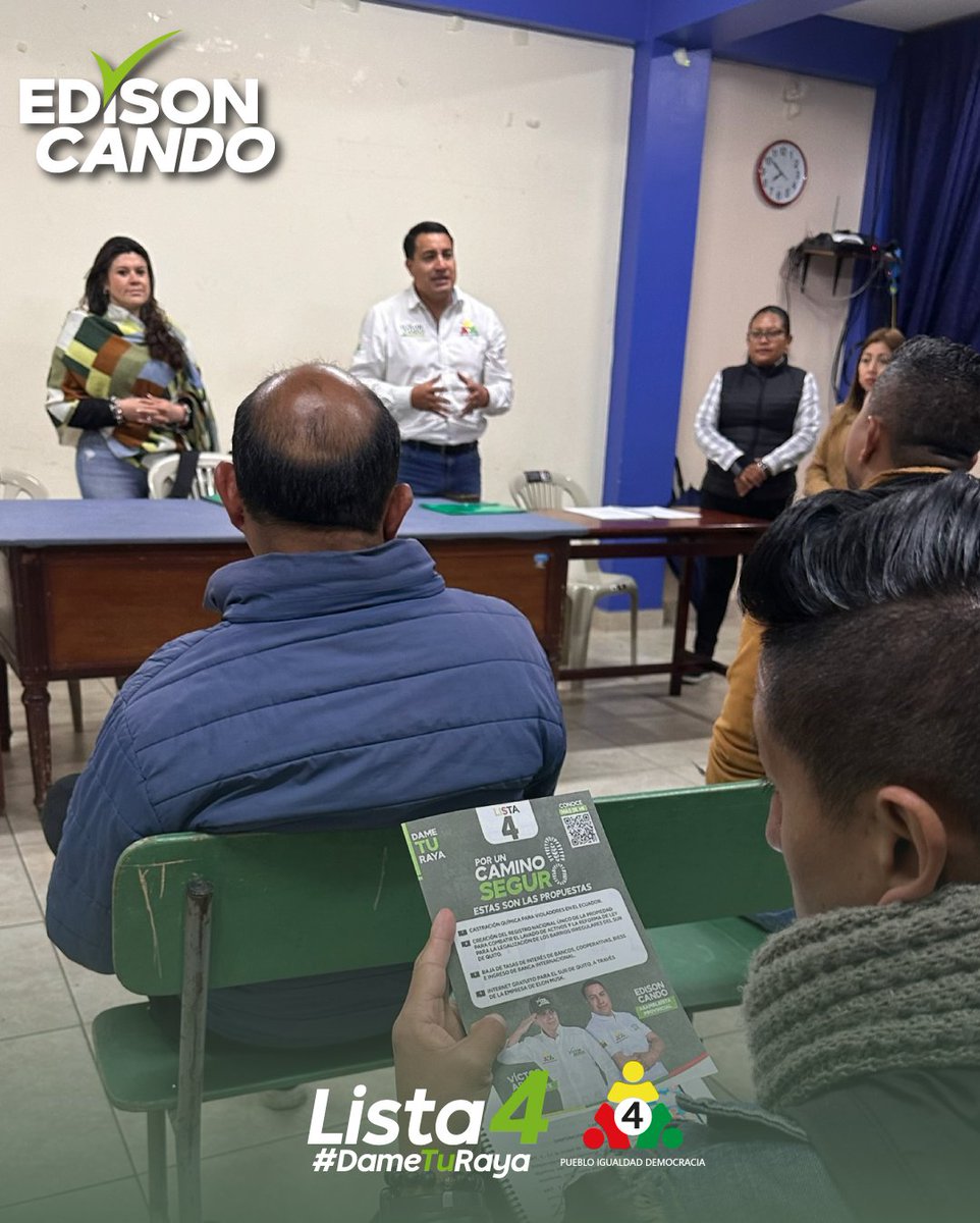 EdisonCandoEc's tweet photo. ❤️💛💚 #Gracias || Quiero expresar mi más sincero agradecimiento a todos los barrios del Sur de Quito por su apoyo incondicional, su confianza en mi es un honor y un compromiso que asumo con responsabilidad.
Gracias por creer en mi y en mi visión para nuestro futuro. https://t.co/RwnvU3lrpi