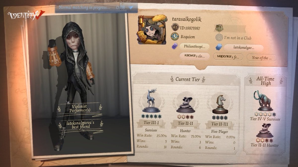 tarasikanime's tweet photo. I'm playing Identity V. Fancy a game? https://t.co/AqkVIY8rzm
