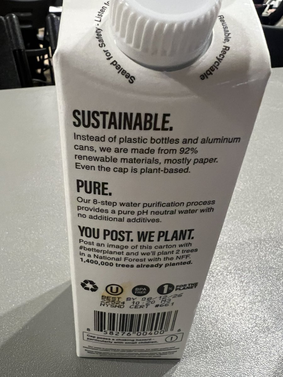 Water in box! Nice #betterplanet