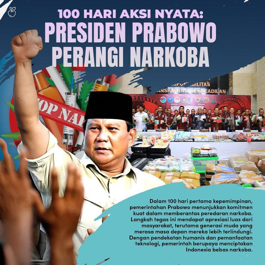 Amykhaila's tweet photo. 100 Hari Aksi Nyata: Presiden Prabowo Perangi Narkoba

Serene #Perfect10Liners #pengantiniblis #GISELLE_TOXIC Abidzar https://t.co/Fbz4TYpa8X