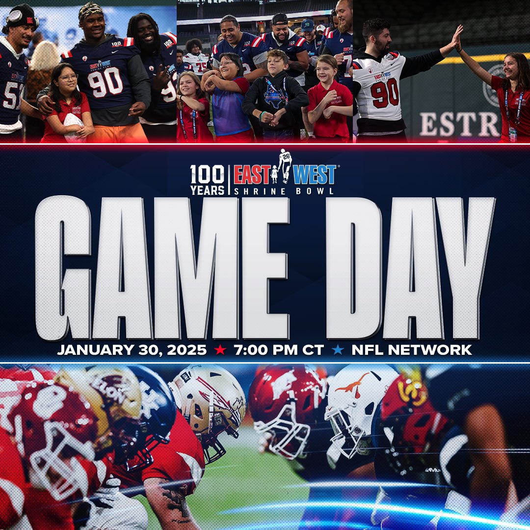 The state of Utah is well-represented at this year's <a href="/ShrineBowl/">East-West Shrine Bowl</a> which supports  <a href="/shrinershosp/">Shriners Children's</a>.
Congratulations to <a href="/MonterrenParks/">MONEY💸1️⃣0️⃣</a> of <a href="/Utah_Football/">Utah Football</a> and <a href="/Tyler_Batty2/">Tyler Batty</a> and <a href="/jakobrobinson87/">Jakob Robinson</a> of <a href="/BYUfootball/">BYU FOOTBALL</a>, we can’t wait to watch you crush it! Thank you for supporting our patients!