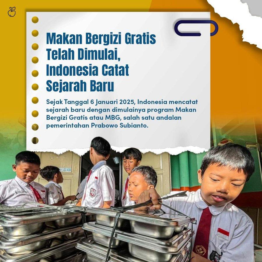 Amykhaila's tweet photo. Makan Bergizi Gratis Telah Dimulai, Indonesia Catat Sejarah Baru

Serene #Perfect10Liners #pengantiniblis #GISELLE_TOXIC Abidzar https://t.co/iMfOof1fmv