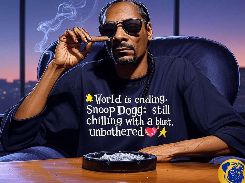 Snoop Dogg’s Life Philosophy + Crypto Twist

🌍🔥 World is ending

Snoop Dogg: still chilling with a blunt, unbothered 😎💨 Some people just move different.

Meanwhile, the wild rollercoaster of crypto continues 🎢💸 Refreshing charts every 5 seconds?! 😨📊

If only we could