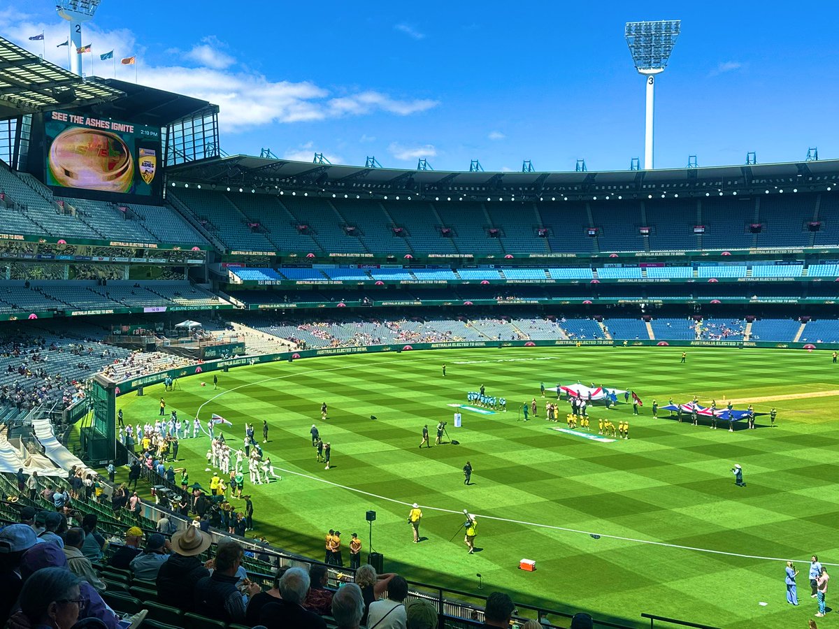 cath_purple's tweet photo. Absolute cracking day for the @AusWomenCricket first test in 76 years at the @MCG
The ground looked perfect, wouldn’t expect anything less from the best city and sporting capital of Australia
#Home #ILYMelbourne #TheWAshes #AUSvENG https://t.co/i9TfuEbyI7