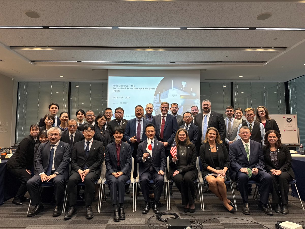 Catherine Koerner (@cathy_koerner) on Twitter photo Thanks to MEXT and <a href="/JAXA_en/">JAXA(Japan Aerospace Exploration Agency)</a> for hosting the first meeting of the #NASAArtemis Pressurized Rover Management Board. This partnership, built upon years of fruitful collaboration, will help us to explore the Moon and prepare for missions to Mars. Thanks to MEXT and <a href="/JAXA_en/">JAXA(Japan Aerospace Exploration Agency)</a> for hosting the first meeting of the #NASAArtemis Pressurized Rover Management Board. This partnership, built upon years of fruitful collaboration, will help us to explore the Moon and prepare for missions to Mars.