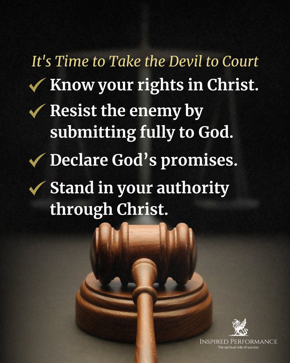 inspiredper's tweet image. Feeling stuck or under attack? It’s time to take a stand and walk in the authority God has given you! 

Visit inspiredperformance.org to begin your journey.

#InspiredPerformance #FaithInAction #LiveBoldly #TakeTheDevilToCourt #MessageRecap