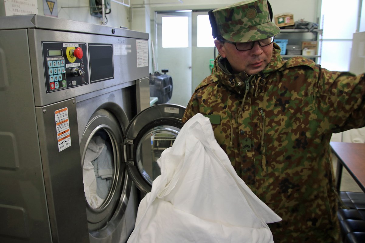 名寄駐屯地 #広報班 です。 駐屯地内に居住する隊員が使っている