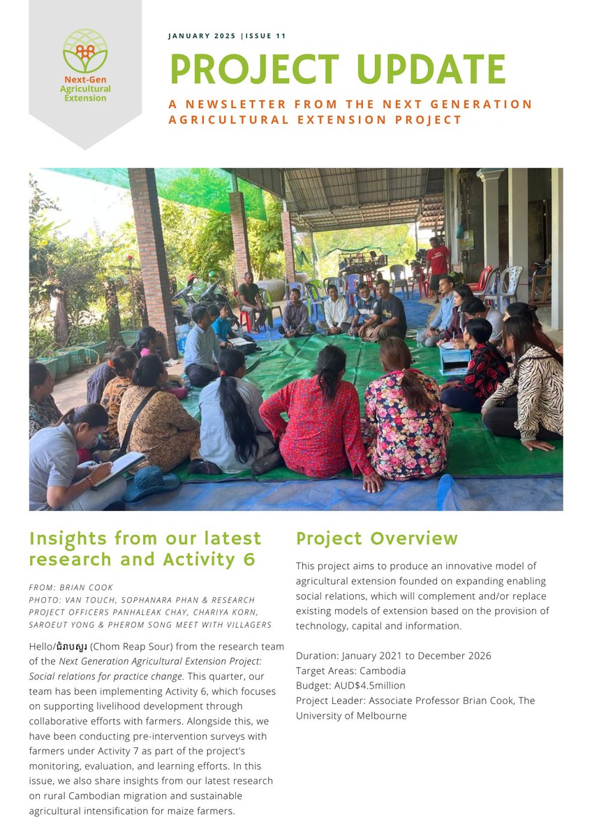 Our newest newsletter is here! 📬 Hear from our researchers about migration patterns for rural Cambodians, sustainable pathways for maize farmers and Activity 6! Click the link for more details. #ACIAR
<a href="/UniMelb/">University of Melbourne</a>
farmerdecisionmaking.com/events/