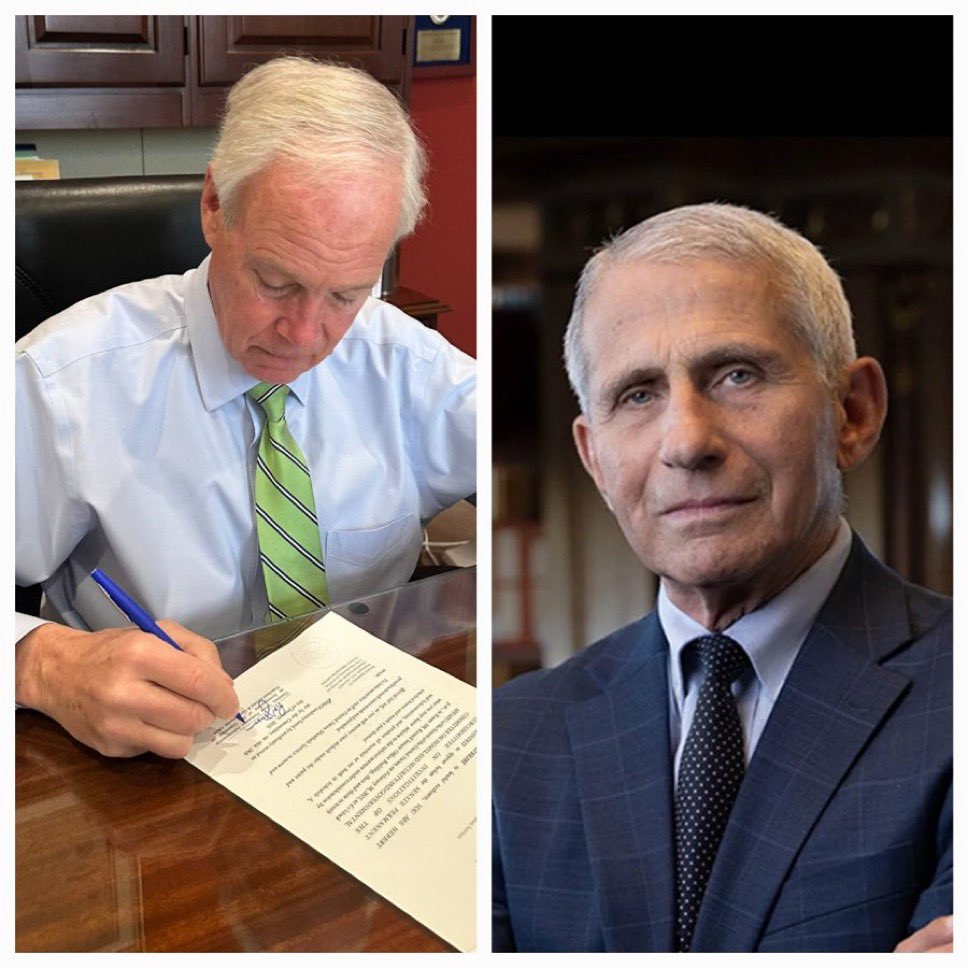 pwilsondtf's tweet photo. This is a great reason🇺🇸🇺🇸🇺🇸🇺🇸
Wisconsin Senator Ron Johnson has issued a subpoena to RFK Jr.'s future HHS department, demanding the release of Dr. Anthony Fauci's emails, which the Biden administration withheld.

Fauci older emails exposed his awareness that COVID-19 was engineered and his involvement in gain-of-function research.

Fauci's federal pardon shields him from U.S. charges, but it holds no power over state prosecutions—meaning he could still face prison time under state law.