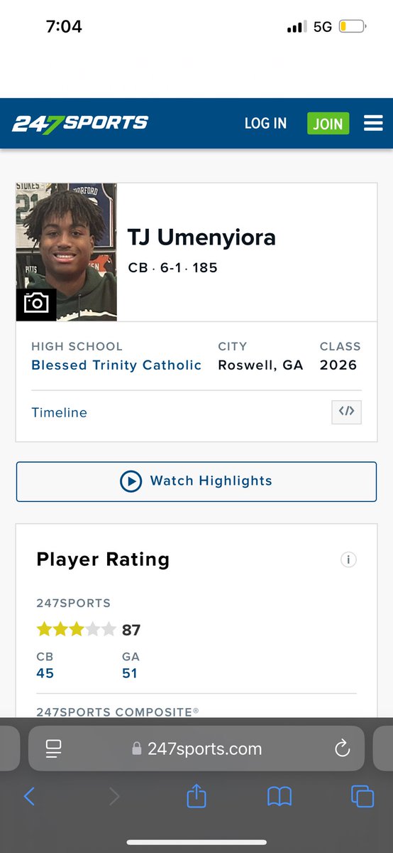 TJ Truth Umenyiora 3⭐️ (@truthumenyiora) on Twitter photo Blessed to be identified as a 3 star prospect by <a href="/247Sports/">247Sports</a>!!
<a href="/OsiUmenyiora/">OSI</a> <a href="/BTProspects/">Blessed Trinity Football Prospects</a> <a href="/CoachEdDudley63/">Ed Dudley</a> <a href="/gdudley18/">Gordon Dudley</a> <a href="/247Hudson/">Hudson Standish</a> <a href="/CoachKent41/">Clinton Kent</a>
247sports.com/player/tj-umen… Blessed to be identified as a 3 star prospect by <a href="/247Sports/">247Sports</a>!!
<a href="/OsiUmenyiora/">OSI</a> <a href="/BTProspects/">Blessed Trinity Football Prospects</a> <a href="/CoachEdDudley63/">Ed Dudley</a> <a href="/gdudley18/">Gordon Dudley</a> <a href="/247Hudson/">Hudson Standish</a> <a href="/CoachKent41/">Clinton Kent</a>
247sports.com/player/tj-umen…