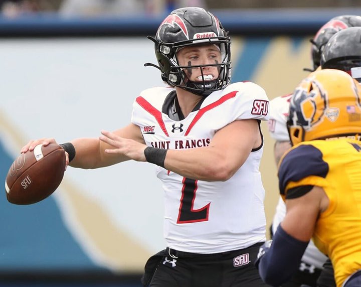 Braden Schreck (@schreckbraden) on Twitter photo BLESSED to have EARNED MY FIRST D1 🅾️FFER from <a href="/RedFlashFB/">Saint Francis Football</a>… 🔴⚫️🔴
Thank You… <a href="/CoachPecoraSFU/">Marco Pecora</a> <a href="/CoachV_SFU/">Chris Villarrial</a> <a href="/coachZMorehead/">Zach Morehead</a> <a href="/CoachBWright/">Brian Wright</a> <a href="/FootballIronton/">Ironton Football</a> <a href="/PendletonTrevon/">Trevon Pendleton</a> <a href="/JerrodPendleton/">Coach J. Pendleton</a> BLESSED to have EARNED MY FIRST D1 🅾️FFER from <a href="/RedFlashFB/">Saint Francis Football</a>… 🔴⚫️🔴
Thank You… <a href="/CoachPecoraSFU/">Marco Pecora</a> <a href="/CoachV_SFU/">Chris Villarrial</a> <a href="/coachZMorehead/">Zach Morehead</a> <a href="/CoachBWright/">Brian Wright</a> <a href="/FootballIronton/">Ironton Football</a> <a href="/PendletonTrevon/">Trevon Pendleton</a> <a href="/JerrodPendleton/">Coach J. Pendleton</a>