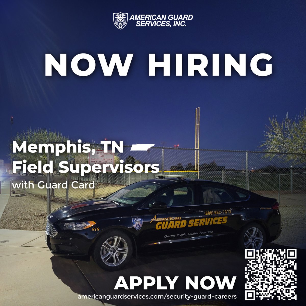 AmericanGuardS1's tweet photo. We're looking for Field Supervisors in Memphis, Tennessee! If you're a dedicated security professional with leadership skills, this is your chance to join a growing team.

Location: Memphis, TN
Apply Today! Link in Bio

#NowHiring #MemphisJobs #FieldSupervisor #HiringNow https://t.co/VbVklaR0M4
