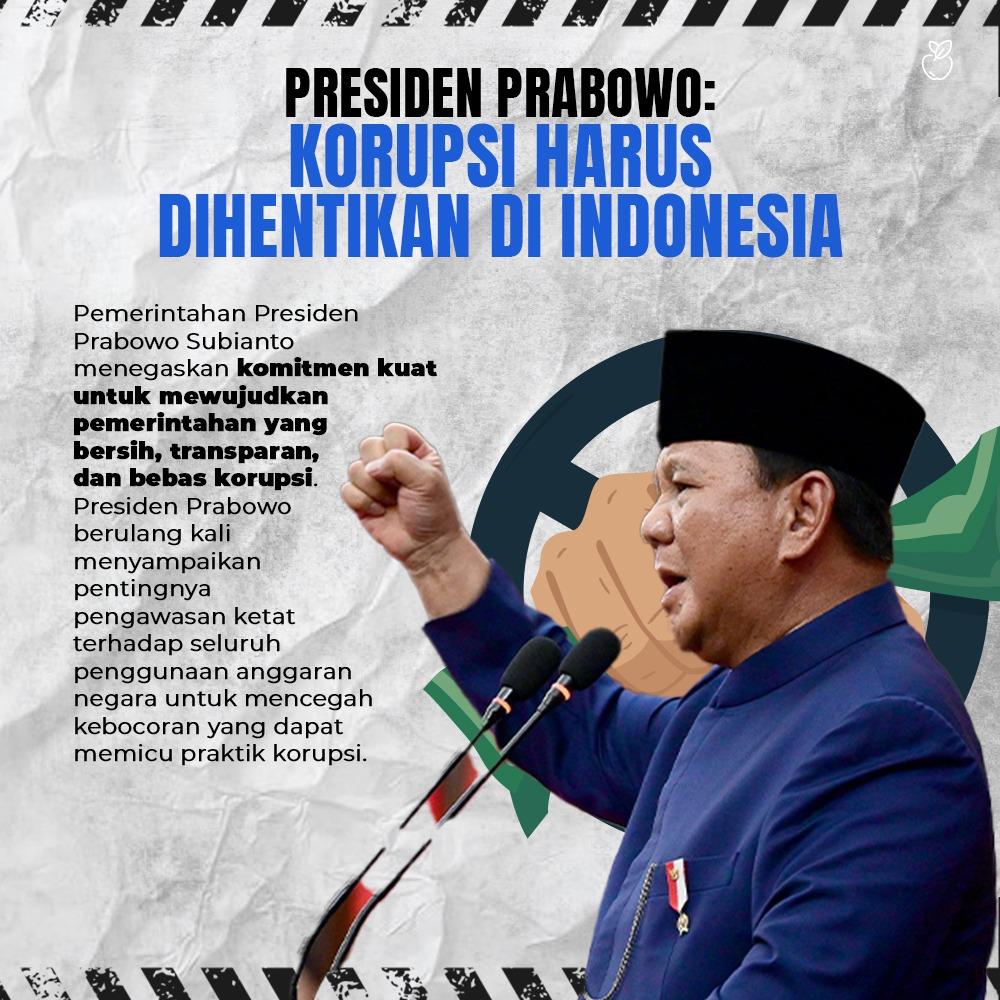 Presiden Prabowo memberikan peringatan segala macam bentuk k0rupsi harus dihentikan di Indonesia serta tidak ada toleransi bagi jajaran pemerintahan yang melakukan k0rupsi selama masa kepemimpinannya.

#PrabowoMementingkanRakyat
Abidzar Herpes  #GISELLE_TOXIC