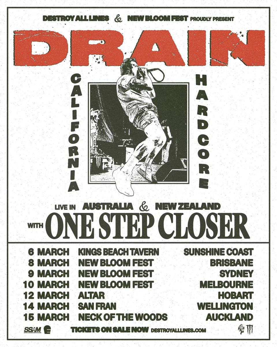 drain831's tweet image. Gonna be rocking with the homies @onestepcloserwb in Australia and New Zealand around New Bloom Fest!!! ROCK AND ROLL!!!!!! 🌀😈🇦🇺 🇳🇿