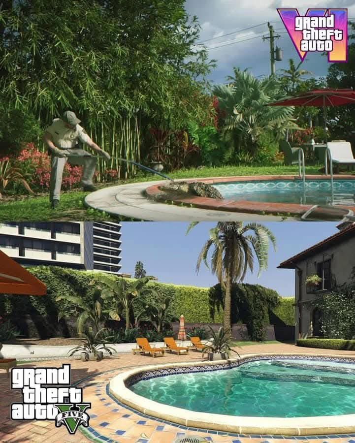 GTA6XMedia's tweet image. GTA 5 compared to GTA 6!